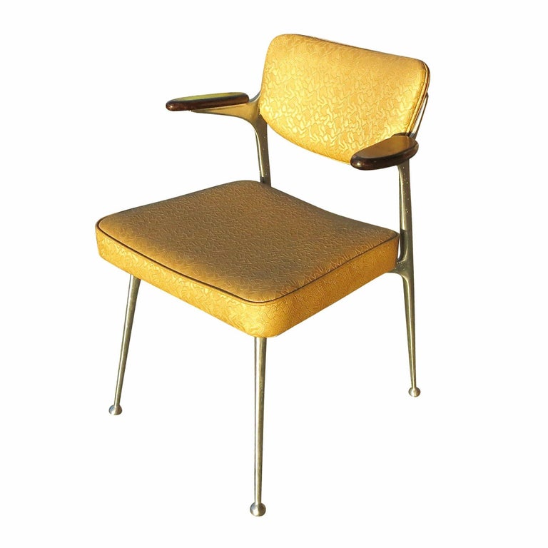 Aluminum Gazelle Armchairs by Shelby Williams, Set of Four