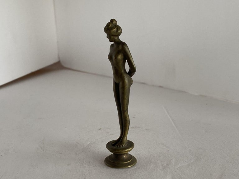Bronze Art Nouveau Nude Women Letter Wax Seal Stamp