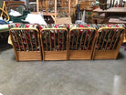 Restored Art Deco Style Rattan Fan Arm Four-Seat Sectional Sofa