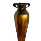 Rare Early 20th Iridescent Handblown Heart & Vine Vase Set by Imperial