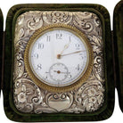 Victorian Silver Embossed Clock by Douglas Clock Company