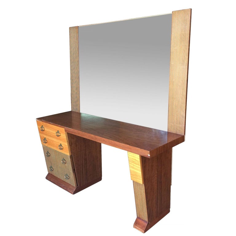 Asymmetrical Midcentury Bedroom Set, Vanity