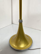 Art Deco Anodized Gold-Tone Spun Aluminum Torchiere Floor Lamp