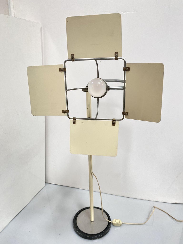 Post Modern Italian Floor Lamp with Hollywood Style Barn Doors