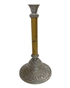 Arts and Crafts Two Tone Aluminum and Brass Art Deco Floor Standing Candelabra