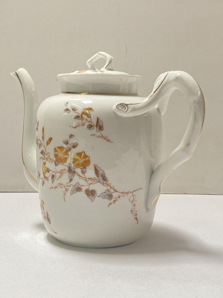 1910's Carlsbad Gutherz Floral Blossom Pattern Tea or Coffee Pot
