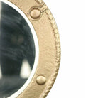 Antique Brass Federal Round Wall Mirror