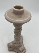 Rare Rockwood Pottery Candlestick holders Light Pink Dolphin 1919