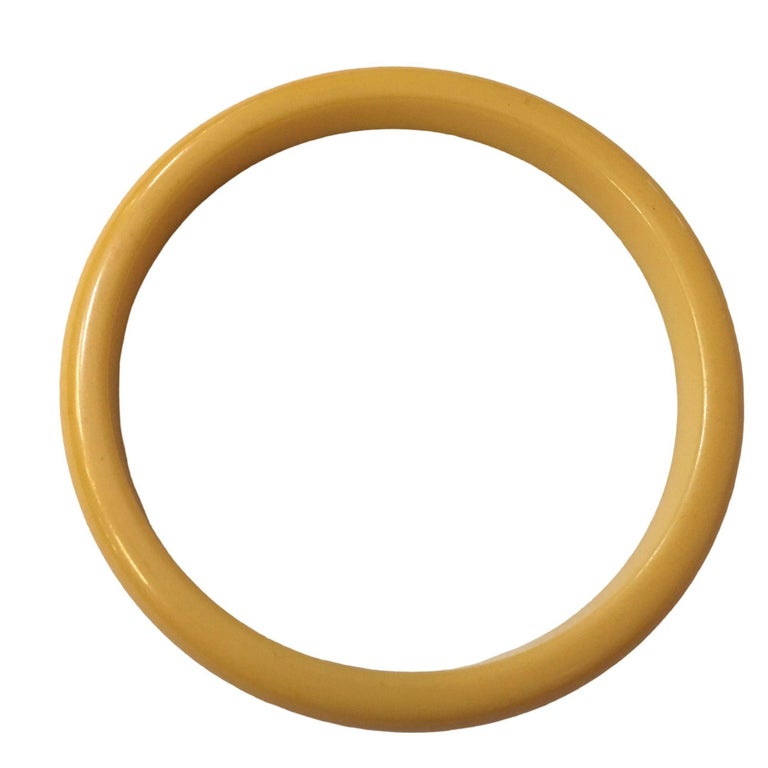Art Deco Butterscotch Bakelite/Catalin Slip-on Bangle Bracelet