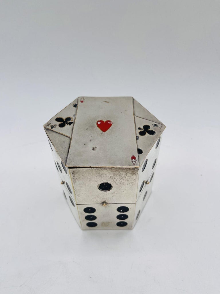 Limited Jeweler Made Dice Cigarette Dispenser by Legros Marius for Dunhill