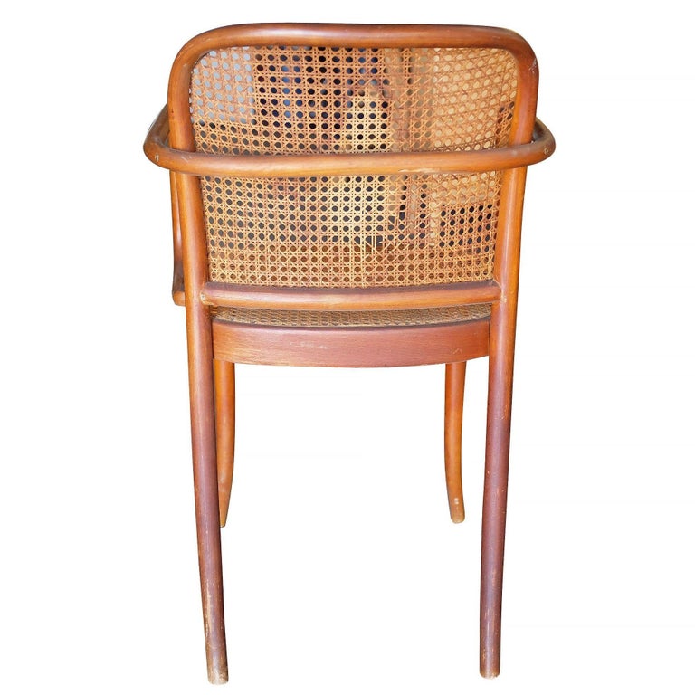 Josef Hoffmann for Stendig Bentwood Cane Dining Chairs, Set of Six