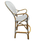 Set of 5 Danish Bistro "Isabell" Rattan Barstools w/ Woven Seat & Back by Sika D