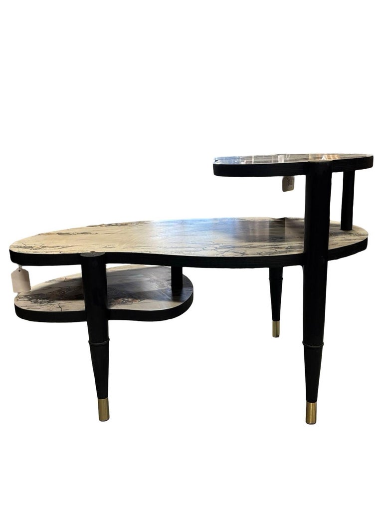 Mid-Century Modern Biomorphic Side Table with Formica Top