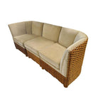 Restored Mid-Century Woven Wicker Sectional Sofa