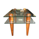 Gilbert Rohde Floating Glass Walnut Coffee Table