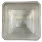 Vivian Art Deco Geometric Square Satni Frosted Art Glass Light Up Lamp Base