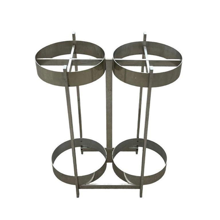 Polished Aluminum Umbrella Stand by Paul Mayen for Habitat