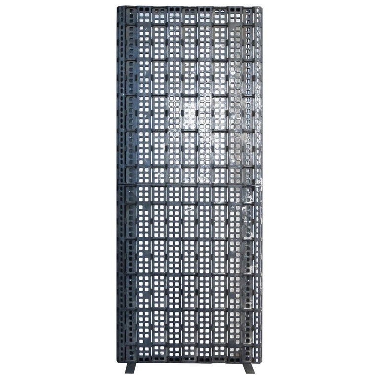 Unique 8' Tall Post Modern Resin Composite Industrial Loft Screen Wall Divider