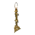 Hollywood Regency Neo-Gothic Scrolling Solid Brass Dragon Table Lamp