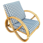Restored Mid-century Double Strand Full Round Rattan Lounge Chair