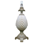 Mid-Century White Ceramic Pineapple Pedestal Lamp - Single