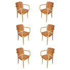 Josef Hoffmann for Stendig Bentwood Cane Dining Chairs, Set of Six