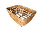 Restored Paul Frankl Six-Strand Wicker Sofa Rattan Living-Room Set with Cushions