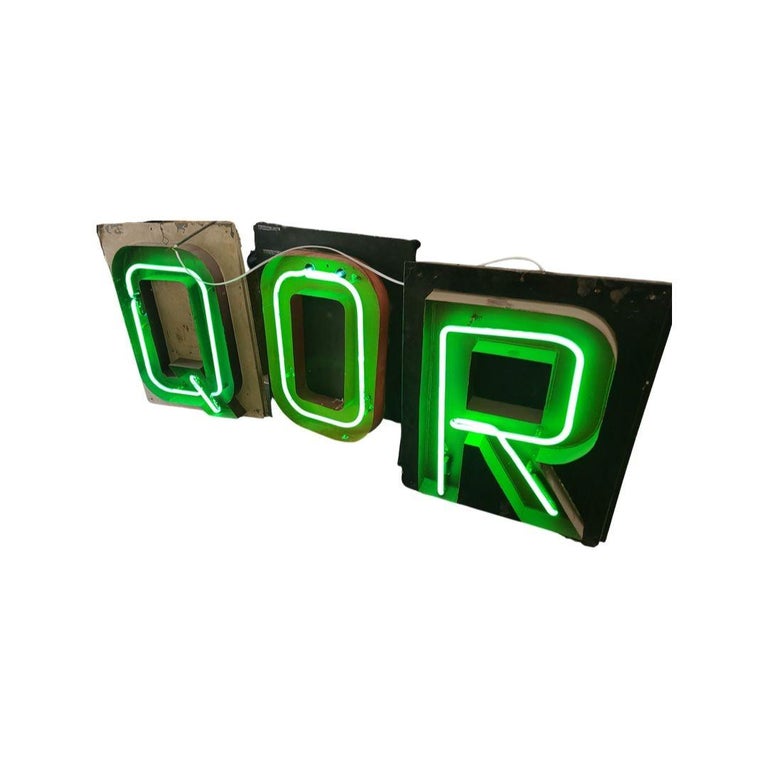 Large Vintage Neon Marquee Letter "i" from Pan American Auditorium