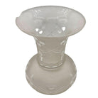 Victorian Wheel Cut Frosted Glass Floral Oil Lamp Fluted Hurricane Shade CHIPPED