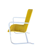 Mid-cenrtury Lloyd Flanders "Loom" Wicker Springer Outdoor Patio Chair, Pair