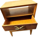 Restored Paul Frankl Combed Wood Bedside Table for Brown Saltman, Pair