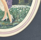 1920's Framed French Artwork "The Daisies Tell" by Marcel Le Boulte