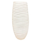 Ribbed Textured Coiled "Coco" Ceramic Vase w/ Matte Finish by Bahari