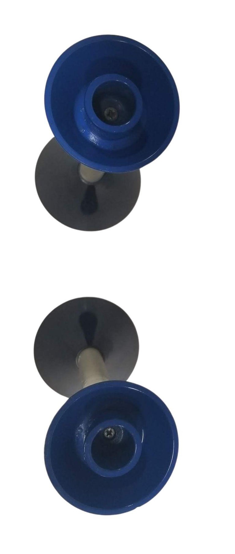 Pair of Vintage Mid Century Memphis Age Postmodern Candlestick Holder