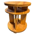 Art Deco 3- Tier Lamp Walnut Side Table By Gilbert Rohde for Brown Saltman