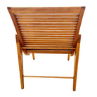 Bespooke Scandinavian Modern Blonde Slat Wood "Staple" Arm Lounge chair