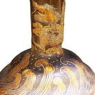 Post-war Chinese Dragon Glazed Art Pottery Pedestal Garden Patio Dining Table