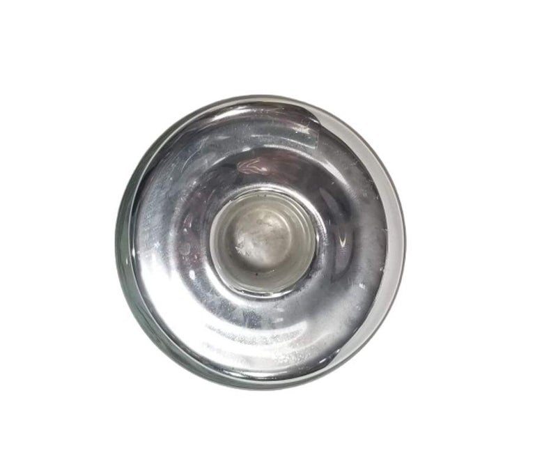 Art Deco Silver Mercury Art Glass CandleStick Holder