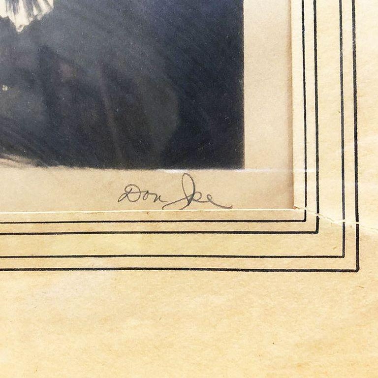 Art Deco Era "Rosita" Colored Etching Signed Don Jose in Original Frame