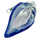 Hand Blown Blue & Transparent Murano Art Glass Swan Ring Tray