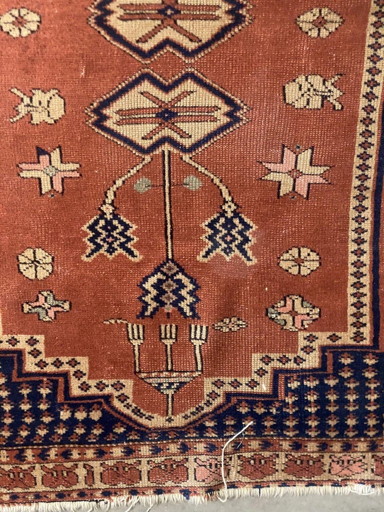 Persian Style Runner Silk 1930s Rug Runner