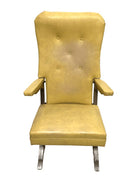 Vintage Rock-a-Chair Cantilever Rocker Chair in Harvest Gold Vinyl
