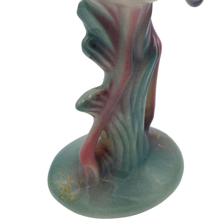 Mid-century Standing Tall Pink Flamingo Ceramic Tabletop Sculpture Brad Keeler