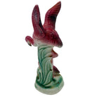 Mid-century Ceramic Miniature Pink Flamingo Tabletop Statue By Leftons