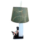 Mid-century Acrylic Hula Girl Midnight Palm Silhouette Table Lamp by Moss