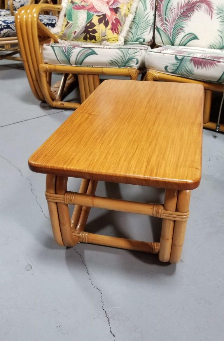 Restored Paul Frankl Double Strand Figure Eight Legs Mahogany Coffee Table