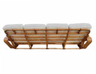 Restored Paul Frankl Inspired 5-Strand Square Pretzel4-Seat Sectional Rattn Sofa