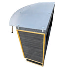 1990s Postmodern Dry Bar w/ Plexiglass Top & Rattan Borders