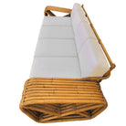 Original Historic Hand Made 9 Strand Square Pretzel Rattan Sofa By Paul T Frankl