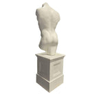 7' Tall Renaissance Style Male Bust Faux Marble Sculpture on Pedestal